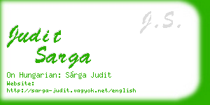 judit sarga business card
