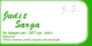 judit sarga business card
